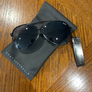 Quay Australia Black Aviator Sunglasses